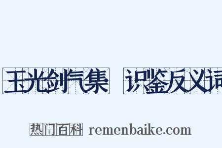 玉光剑气集·识鉴反义词是什么意思的图片